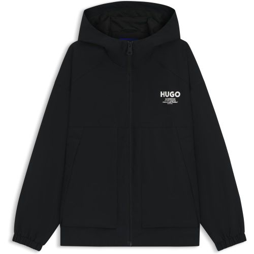 Veste déperlante à capuche et logos imprimés - HUGO - Modalova