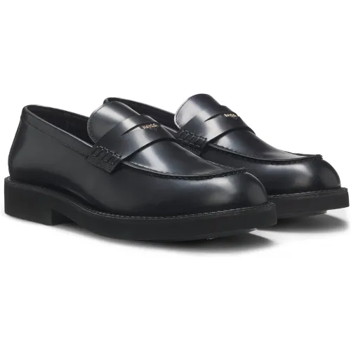 Mocassins Penny en cuir brossé - Boss - Modalova