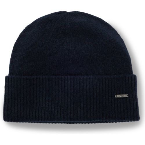 Bonnet en cachemire avec plaquette logo - Boss - Modalova