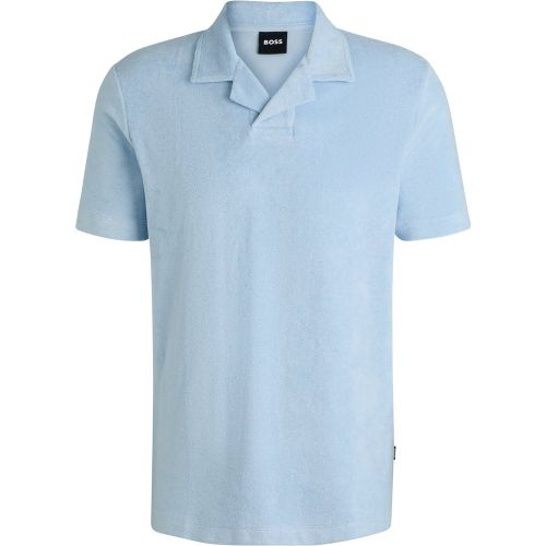 Polo à col Johnny en coton éponge - Boss - Modalova