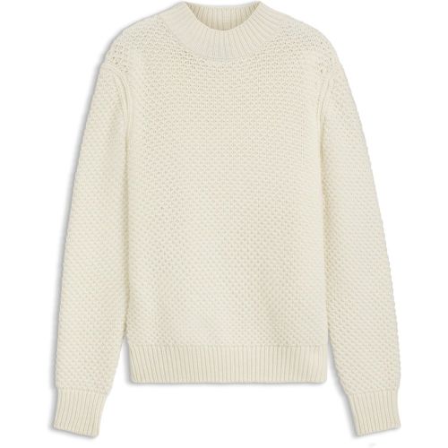 Pull en laine vierge avec maille structurée - Boss - Modalova