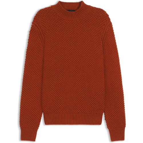 Pull en laine vierge avec maille structurée - Boss - Modalova