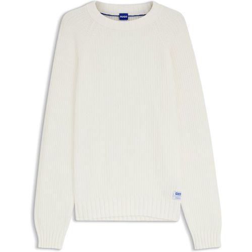 Pull en maille côtelée de coton - HUGO - Modalova