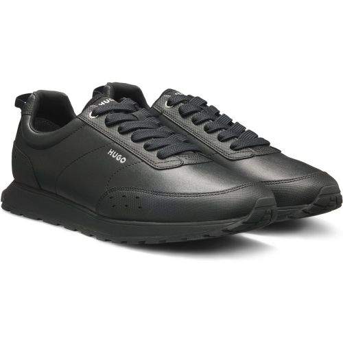 Baskets au style chaussures de course en similicuir avec détails structurés - HUGO - Modalova