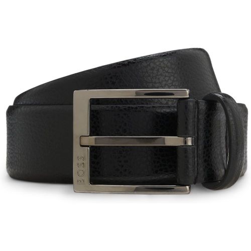 Ceinture en cuir grainé italien avec boucle à ardillon lisse - Boss - Modalova