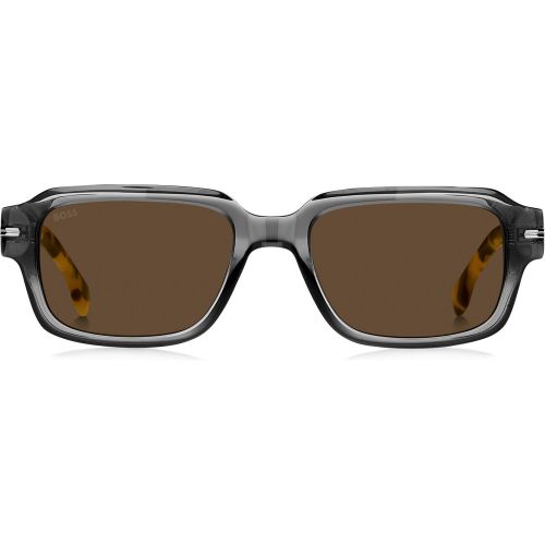 Lunettes de soleil en acétate transparent avec détails Havana - Boss - Modalova