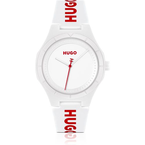 Montre mat avec bracelet en silicone logoté - HUGO - Modalova