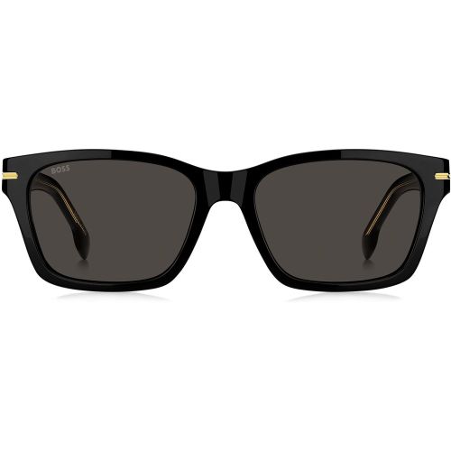 Lunettes de soleil en acétate avec charnières dorées - Boss - Modalova