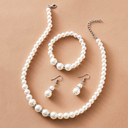 Pièces Collier avec fausse perle & Boucles d'oreilles & Bracelet - SHEIN - Modalova