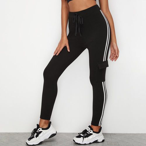 Pantalon de jogging skinny avec poche et nœud - SHEIN - Modalova