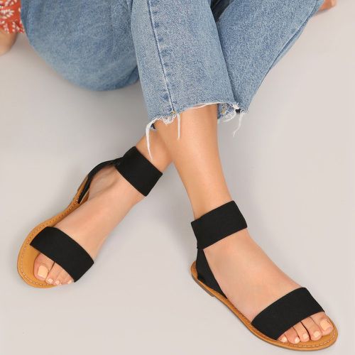 Sandales à bride de cheville avec bandes élastiques - SHEIN - Modalova