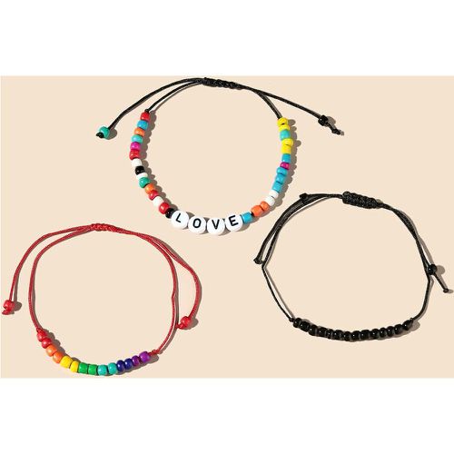 Pièces Bracelet tressé avec perles versicolores - SHEIN - Modalova