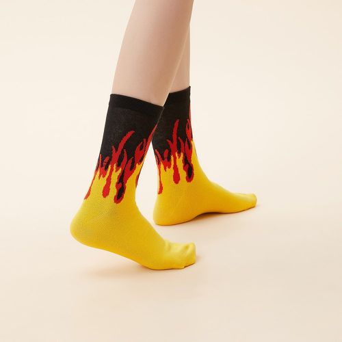 Chaussettes à motif flamme - SHEIN - Modalova