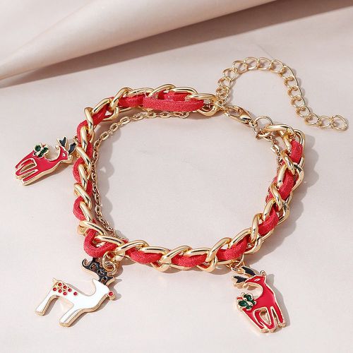 Bracelet avec détail cerf de Noël - SHEIN - Modalova