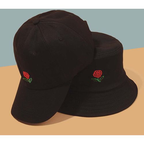 Bob brodé rose & casquette de base-ball - SHEIN - Modalova