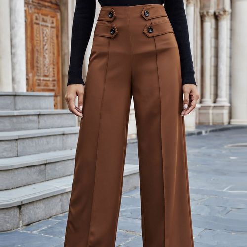 Pantalon ample avec boutons - SHEIN - Modalova