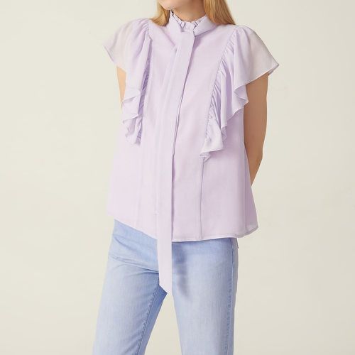 Blouse fluide à volants avec nœud - SHEIN - Modalova