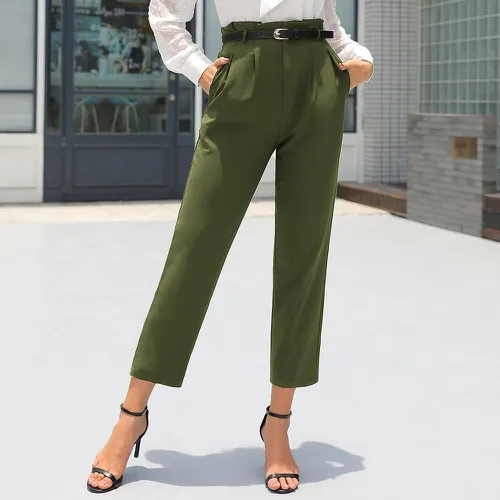 Pantalon à taille froncée avec ceinture - SHEIN - Modalova