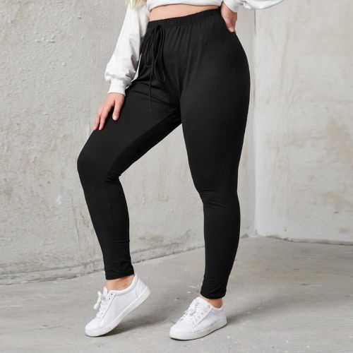 Legging unicolore avec nœud - SHEIN - Modalova