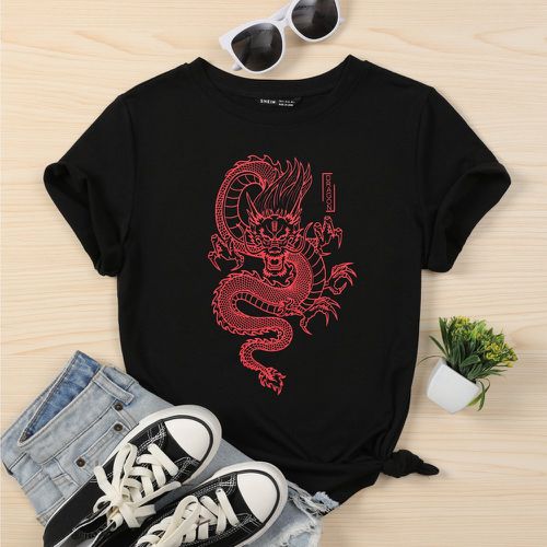 T-shirt avec imprimé dragon - SHEIN - Modalova