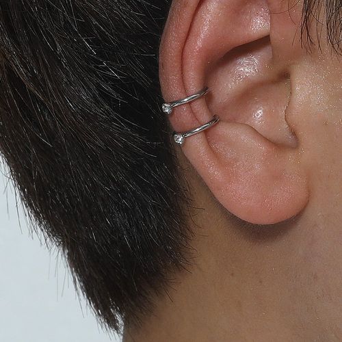 Homme Clip d'oreille avec strass - SHEIN - Modalova