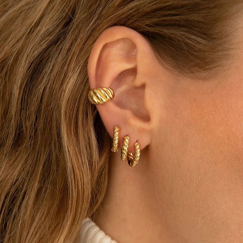 Pièces Boucles d'oreilles métalliques simples - SHEIN - Modalova