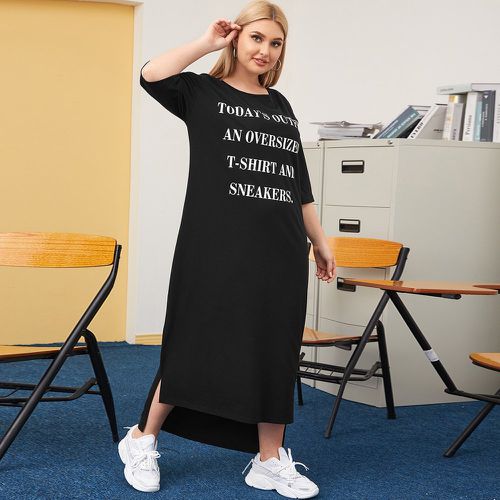 Robe t-shirt asymétrique avec imprimé - SHEIN - Modalova