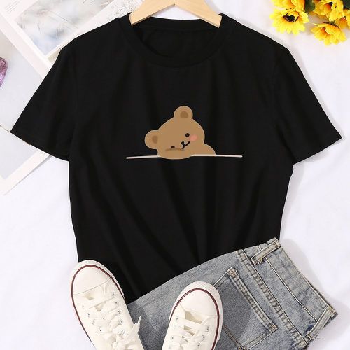 T-shirt avec imprimé ours - SHEIN - Modalova