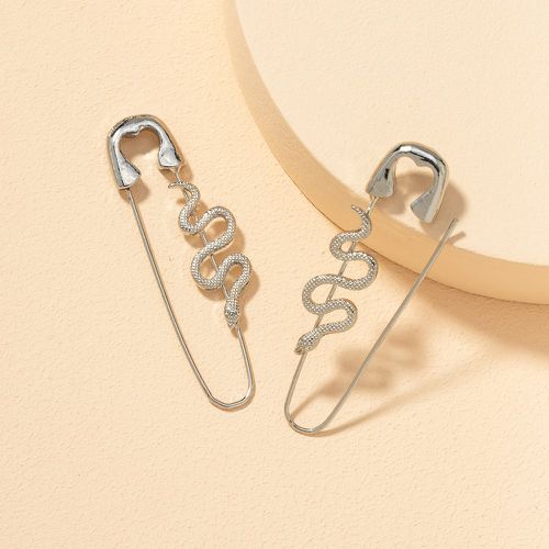 Boucles d'oreilles design épingle de sûreté de serpent - SHEIN - Modalova
