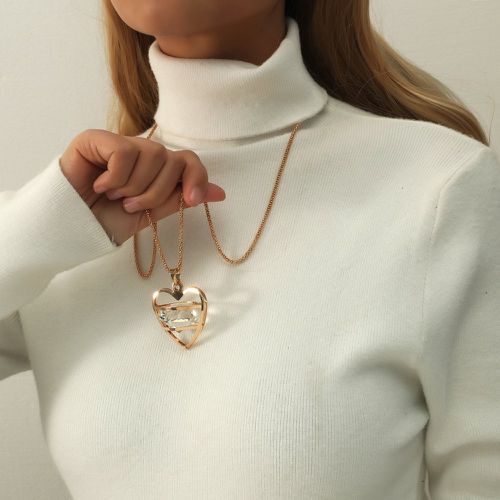 Collier avec pendentif cœur - SHEIN - Modalova