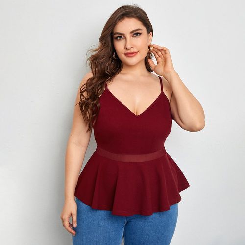 Top péplum avec pièces transparentes - SHEIN - Modalova