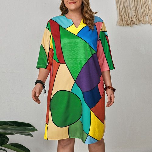 Robe avec imprimé patchwork - SHEIN - Modalova