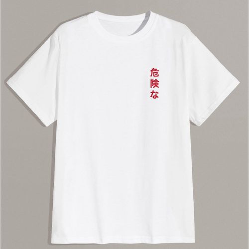 T-shirt à imprimé graphique à motif de dragon chinois - SHEIN - Modalova