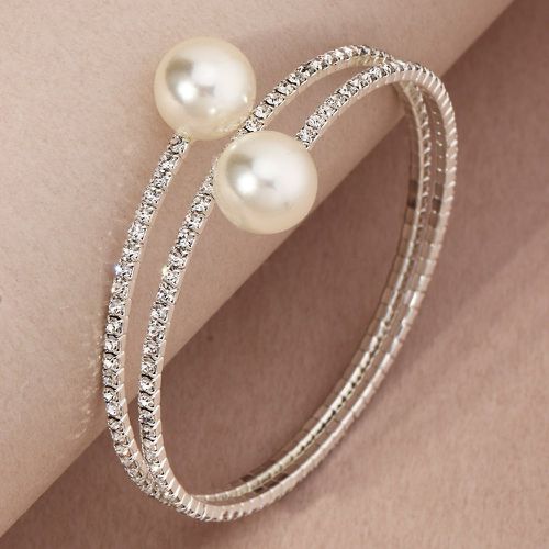 Bracelet avec strass et fausse perle - SHEIN - Modalova