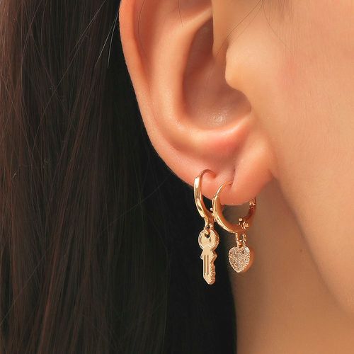 Paires Pendants d'oreilles design cœur - SHEIN - Modalova