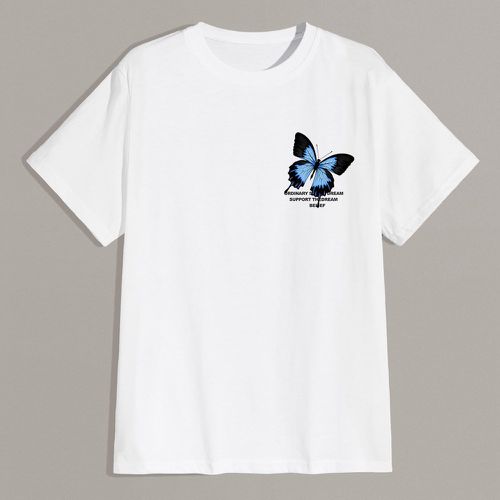 T-shirt à motif de papillon - SHEIN - Modalova