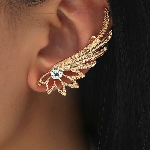 Pièce Boucles d'oreilles à design d'aile avec strass - SHEIN - Modalova