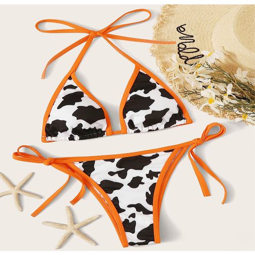 Bikini à motif vache avec nœuds - SHEIN - Modalova