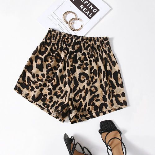 Short à léopard avec plis - SHEIN - Modalova