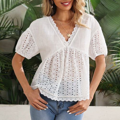 Top avec broderie anglaise - SHEIN - Modalova