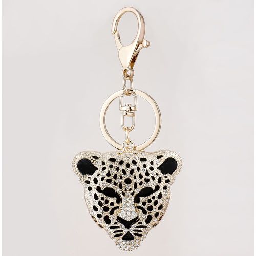 Porte-clés avec tête à léopard et strass - SHEIN - Modalova