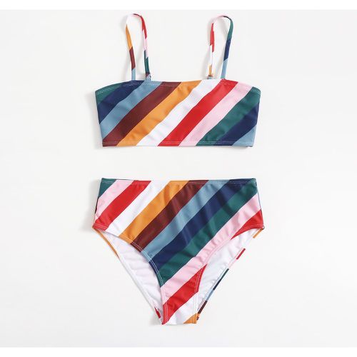 Bikini taille haute avec blocs de couleurs - SHEIN - Modalova