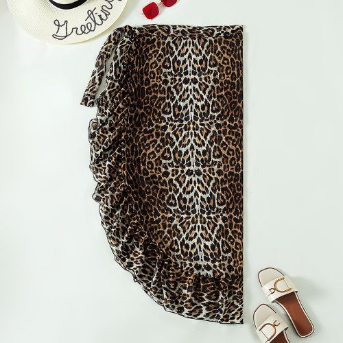 Jupe cache-maillot à léopard avec plis - SHEIN - Modalova