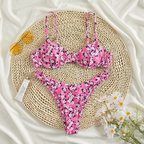 Bikini à imprimé floral aléatoire avec armature - SHEIN - Modalova