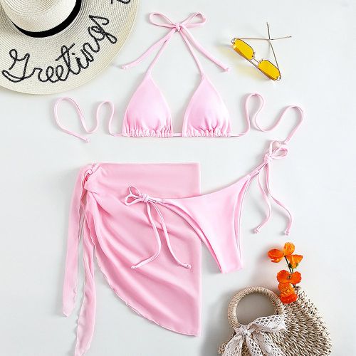 Pièces Bikini avec cordon & Jupe de plage - SHEIN - Modalova