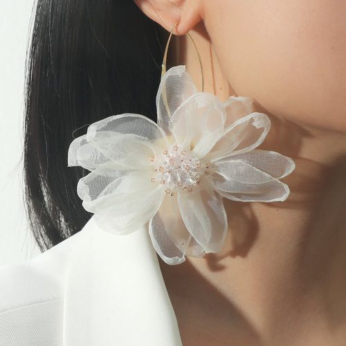 Boucles d'oreilles design fleur avec perles - SHEIN - Modalova