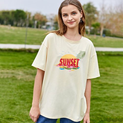 T-shirt à motif de soleil - SHEIN - Modalova