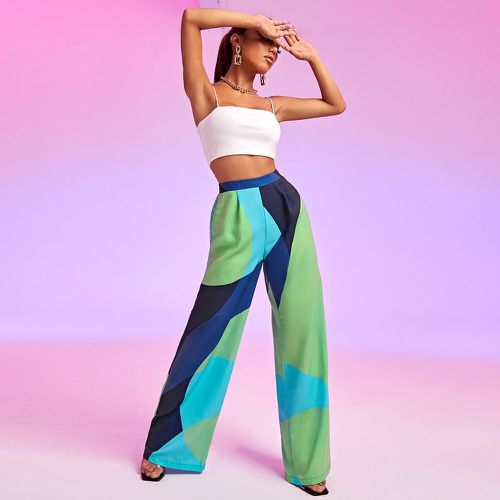 Pantalon ample avec blocs de couleurs - SHEIN - Modalova