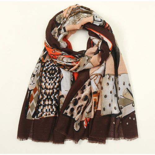 Foulard à imprimé géométrique - SHEIN - Modalova