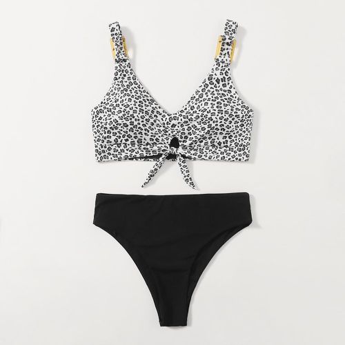 Bikini léopard avec nœud - SHEIN - Modalova